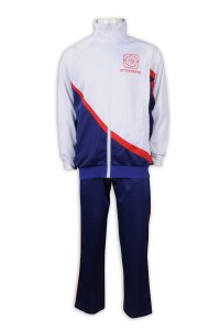 WTV168 Design Winter Sports Suit Gold Velvet Sportswear Macao Baiban Chamber of Commerce Sportswear Manufacturer front view